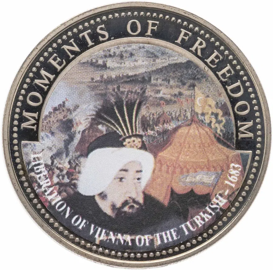 Либерия 10 долларов (dollars) 2001  Мгновения свободы - Венская битва