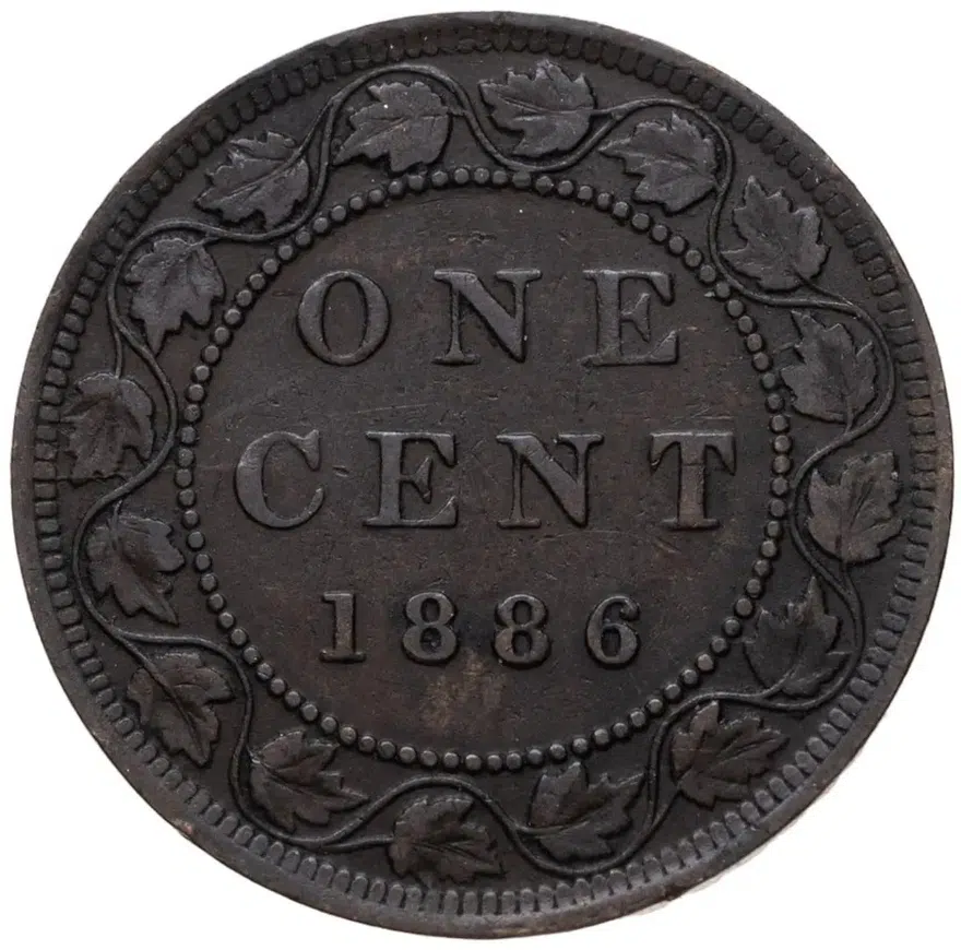 Канада 1 цент (cent) 1886, реверс