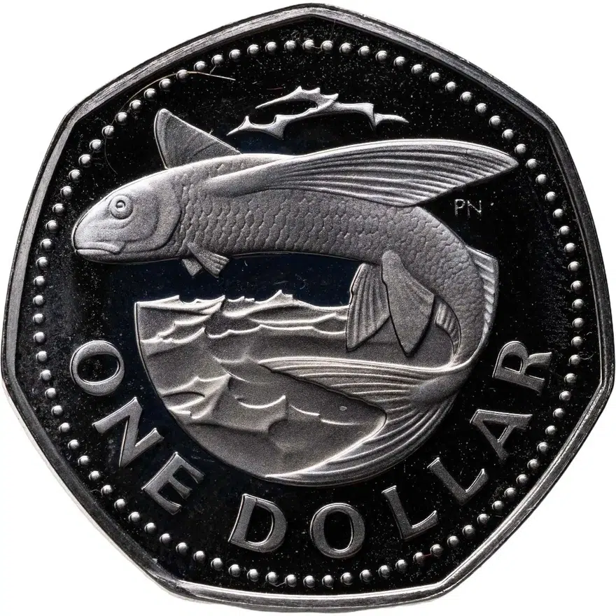 Барбадос 1 доллар (dollar) 1974, аверс