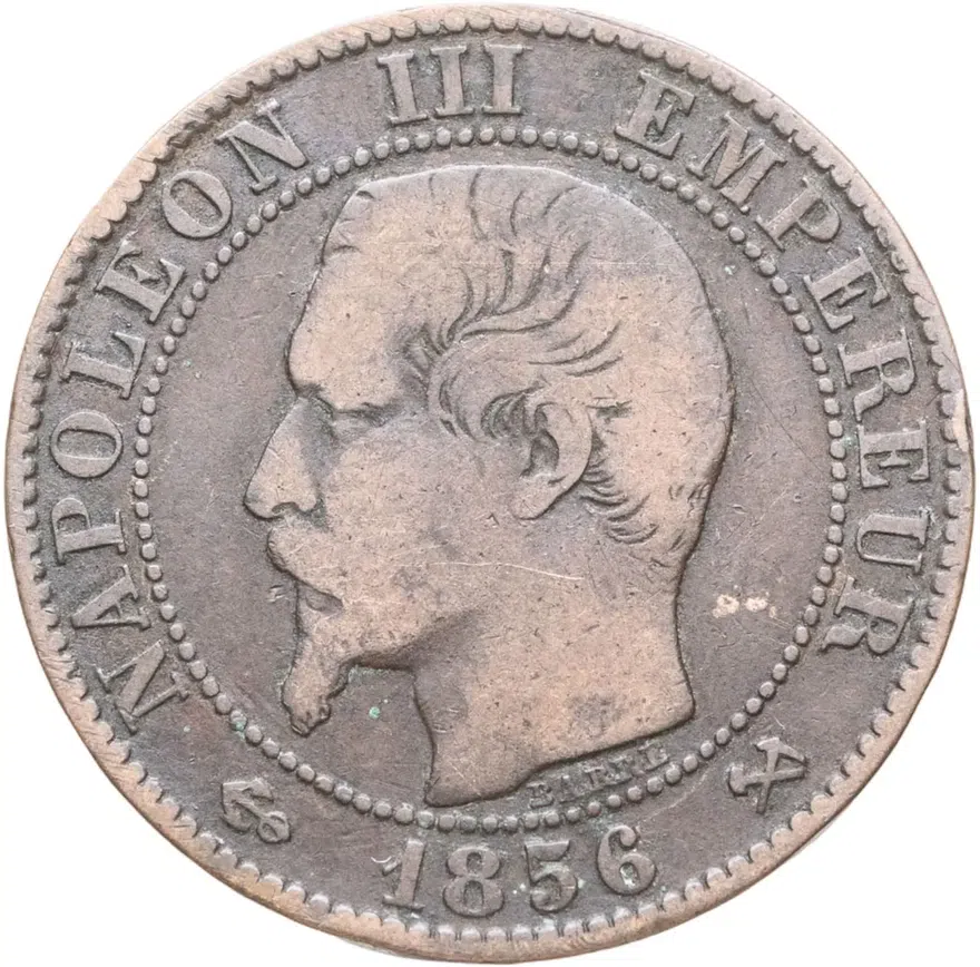 Франция 5 сантимов (centimes) 1856 B