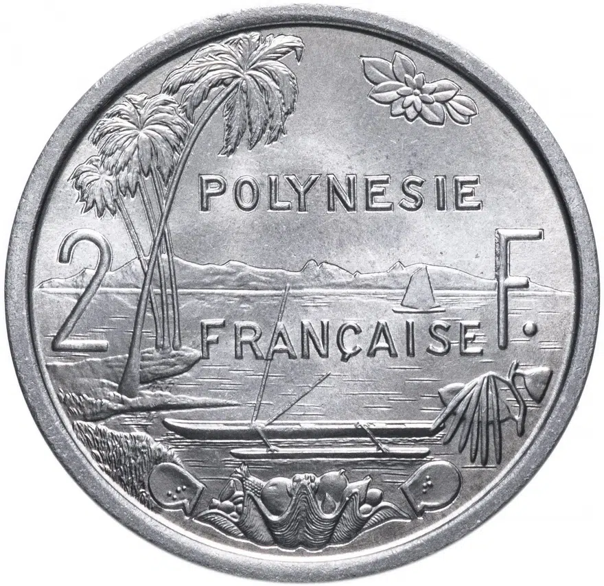 Французская Полинезия 2 франка (francs) 1979