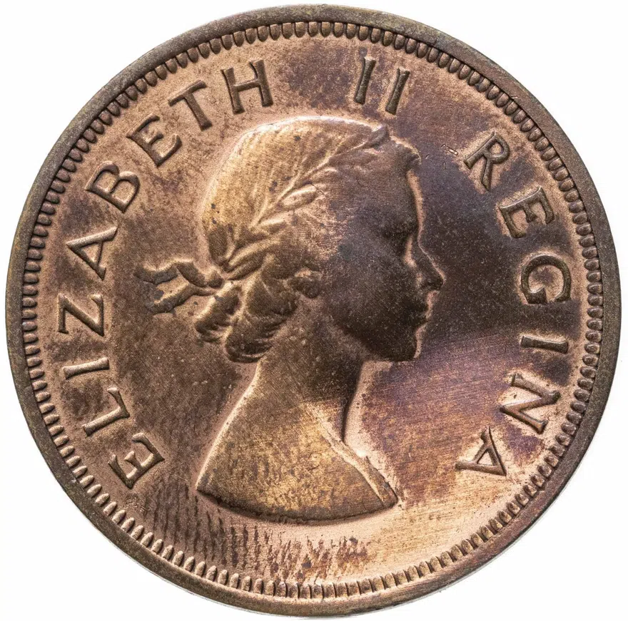 ЮАР 1 пенни (penny) 1958, реверс