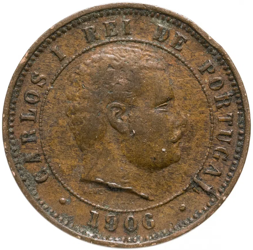 Португалия 5 рейс (reis) 1906