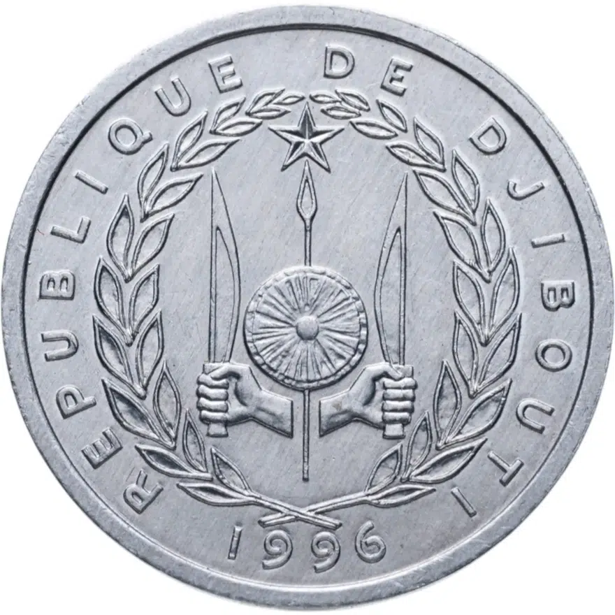 Джибути 1 франк (franc) 1996, реверс