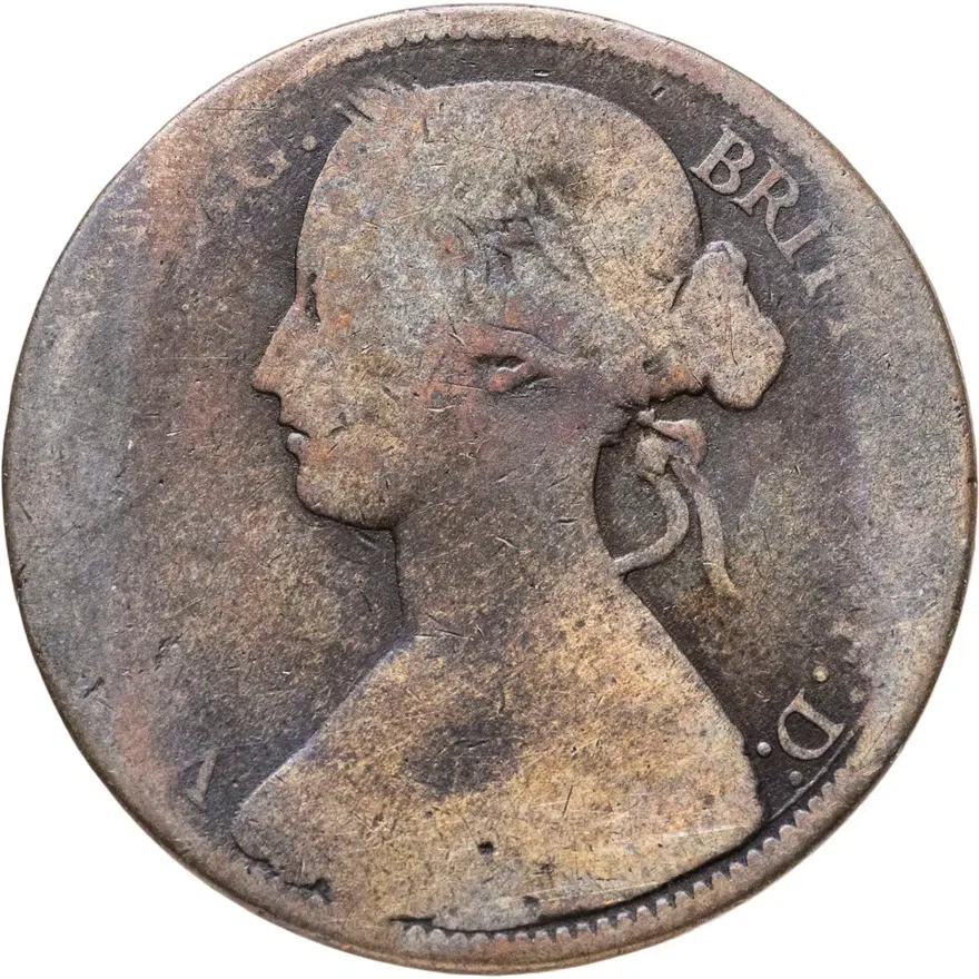 Великобритания 1 пенни (penny) 1864, реверс