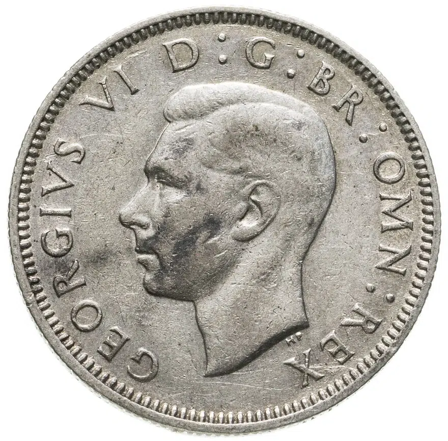 Великобритания 1 шиллинг (shilling) 1942 Шотландский шиллинг - лев, сидящий на короне, реверс