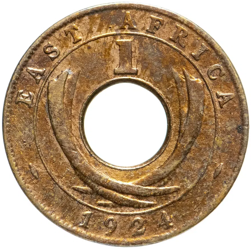 Британская Восточная Африка 1 цент (cent) 1924 "KN"