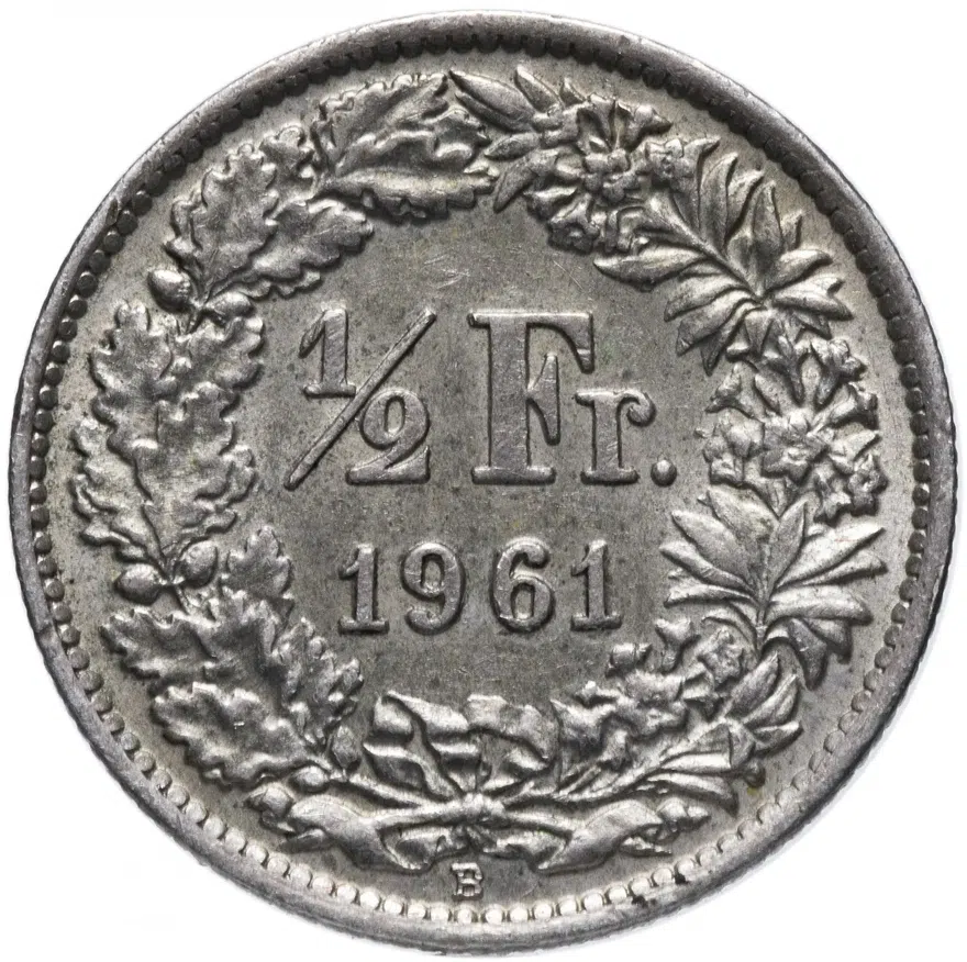 Швейцария 1/2 франка 1961