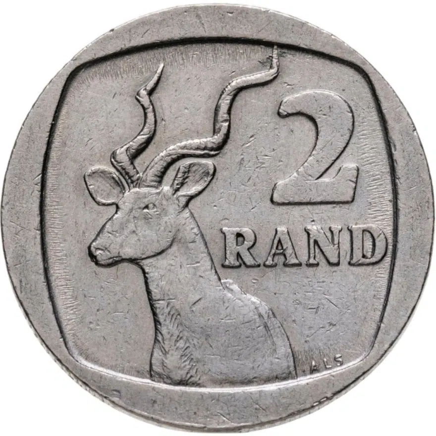 ЮАР 2 ранда (рэнда, rand) 1995, реверс