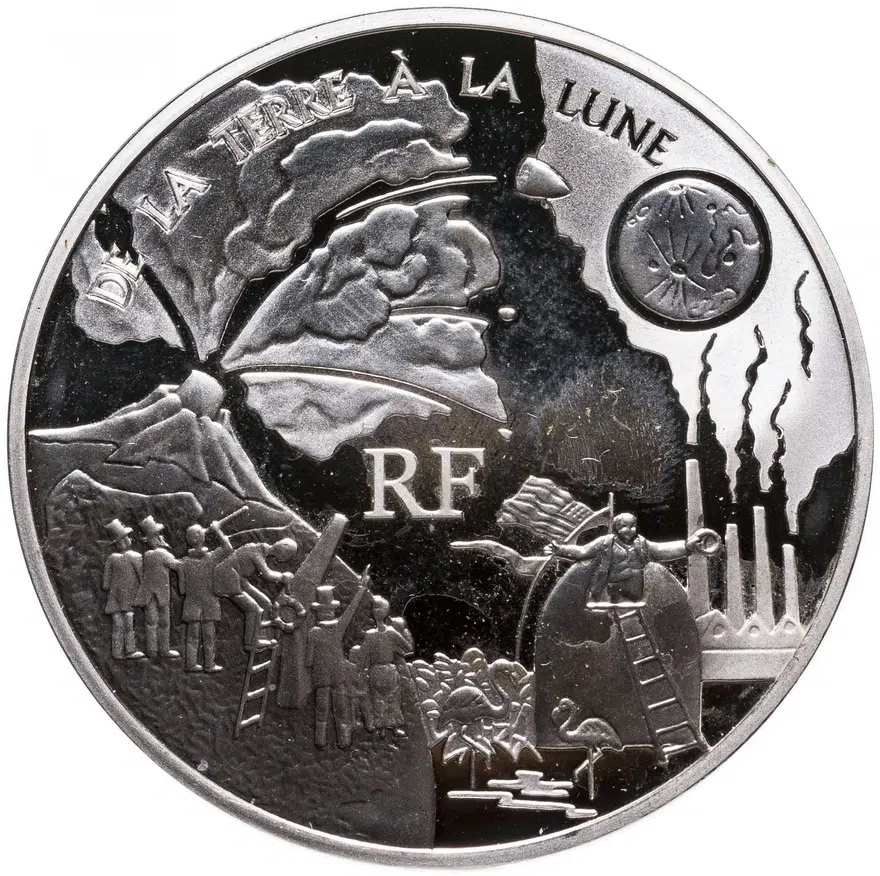 Франция 1,5 евро (euro) 2005 "Жюль Верн. «С Земли на Луну прямым путём за 97 часов 20 минут»", аверс