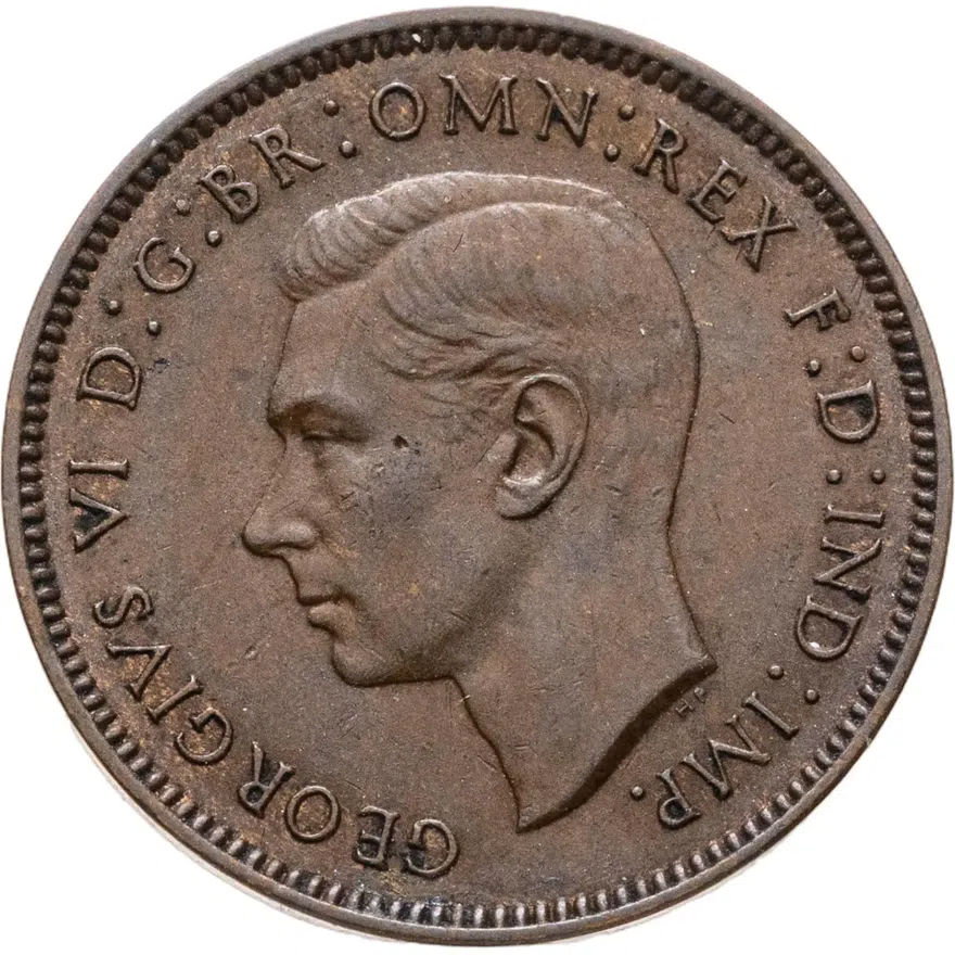 Великобритания 1 фартинг (farthing) 1940, реверс