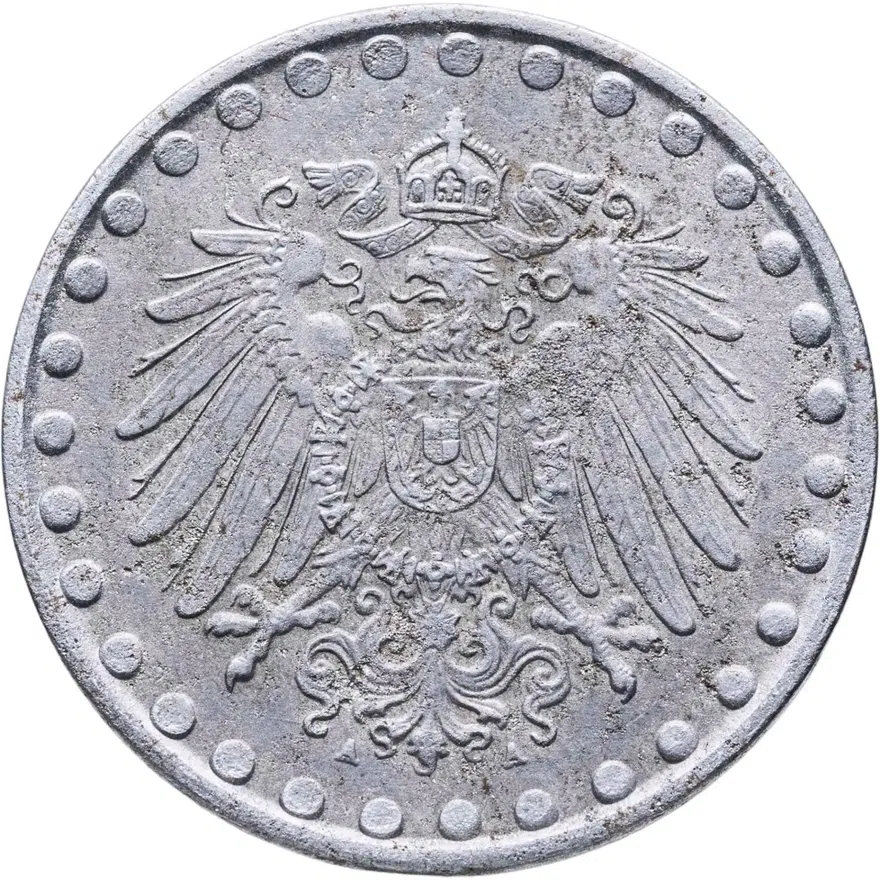 Германия 10 пфеннигов (pfennig) 1921  Железо /магнетик/, реверс