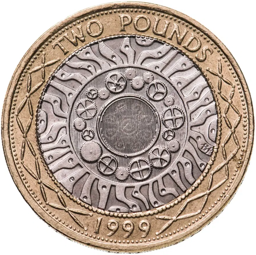 Великобритания 2 фунта (pounds) 1999, аверс