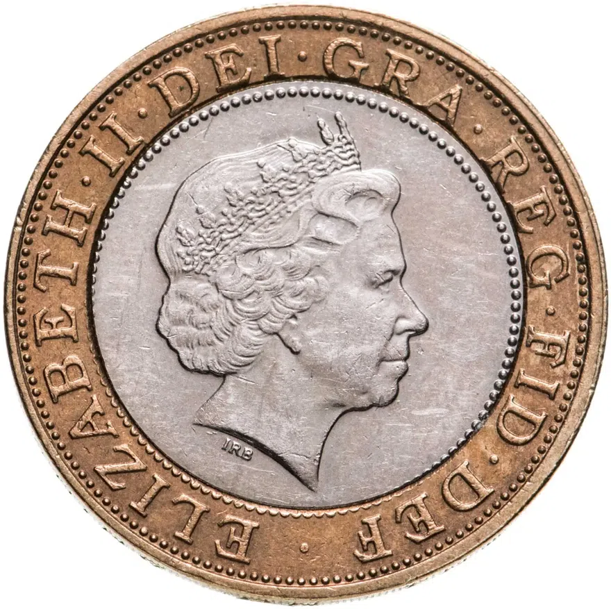 Великобритания 2 фунта (pounds) 1999, реверс