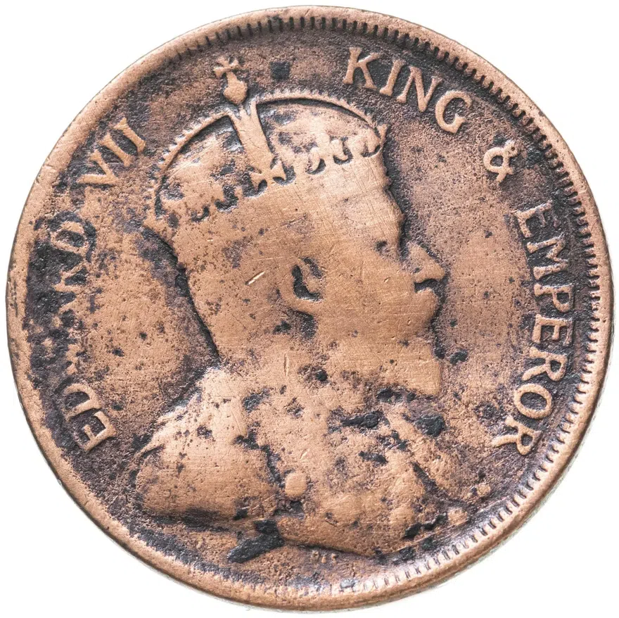 Стрейтс Сетлментс 1 цент (cent) 1903, реверс
