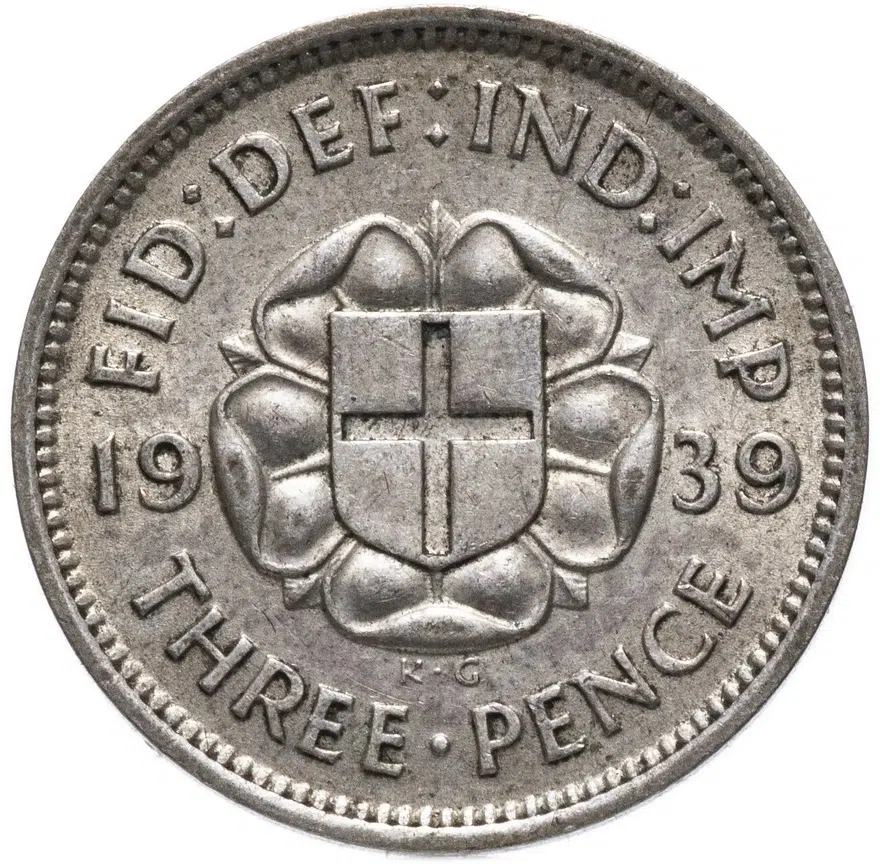 Великобритания 3 пенса (pence) 1939, реверс