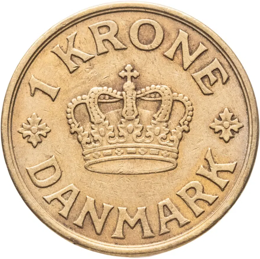Дания 1 крона (crown) 1940, реверс