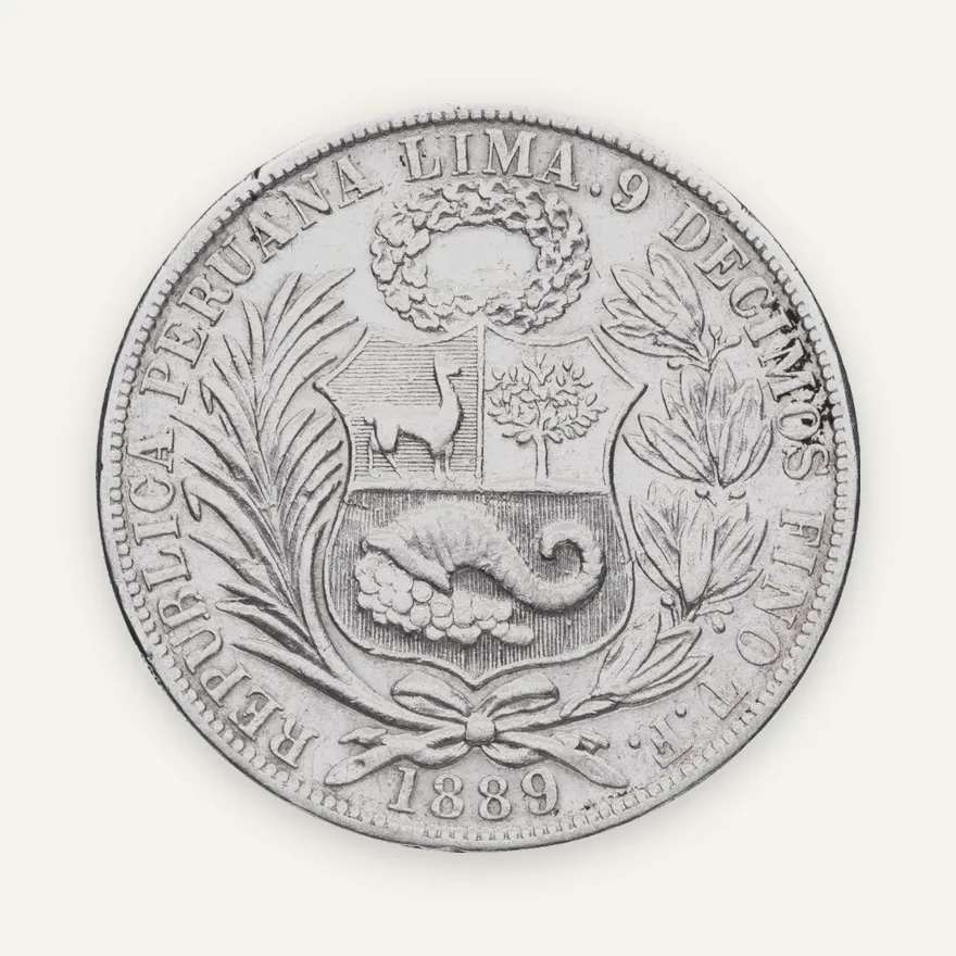Перу 1 соль 1889, реверс