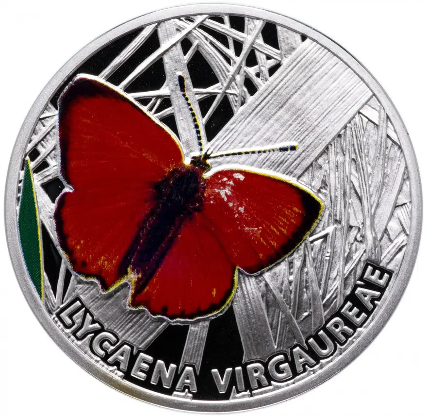 Ниуэ 1 доллар (dollar) 2010 "Бабочки - Червонец огненный (lycaena virgavreae)", реверс