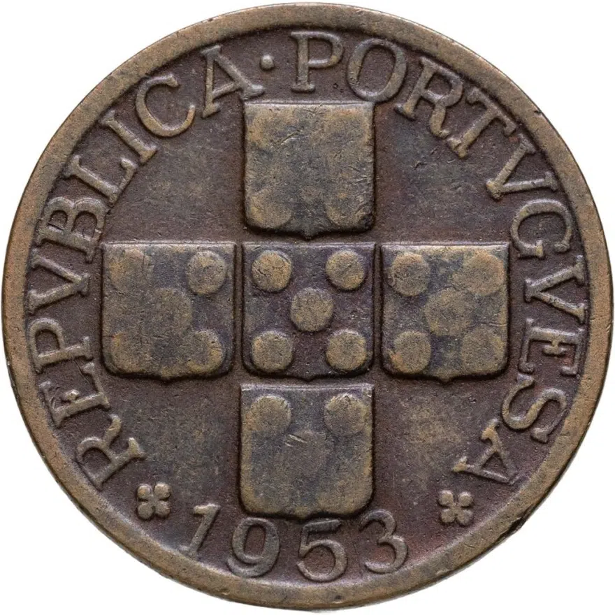 Португалия 20 сентаво (centavos) 1953, реверс