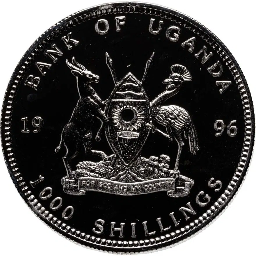 Уганда 1000 шиллингов (shillings) 1996 100 лет Олимпийским играм - Рим 1960