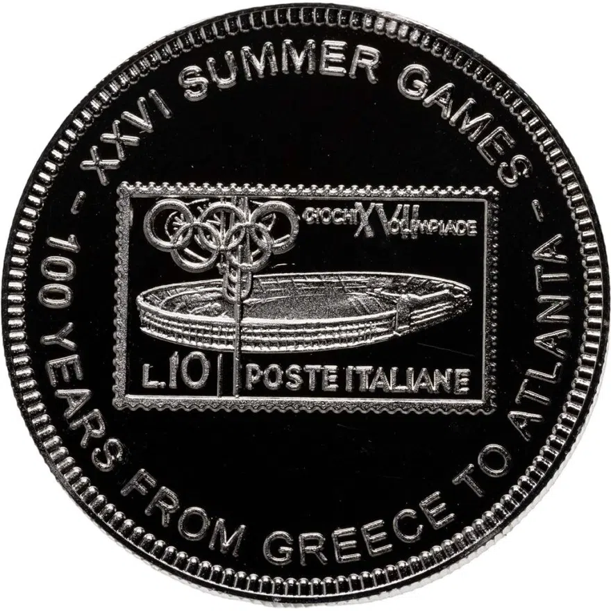 Уганда 1000 шиллингов (shillings) 1996 100 лет Олимпийским играм - Рим 1960, реверс