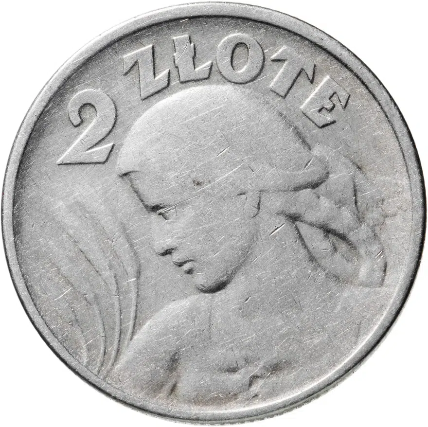 Польша 2 злотых (zlote) 1924   без отметки монетного двора.