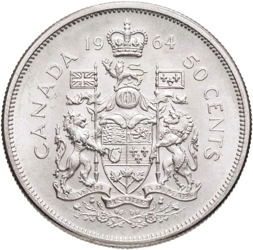 Канада 50 центов (cents) 1964
