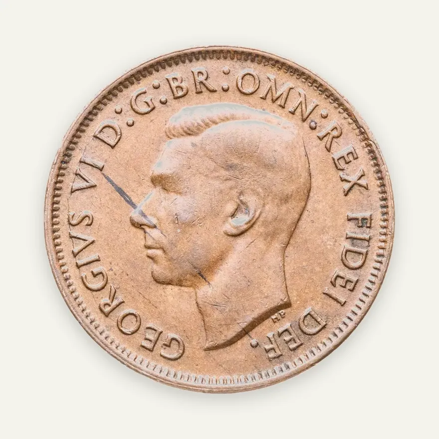 Австралия 1/2 пенни (penny) 1950, аверс