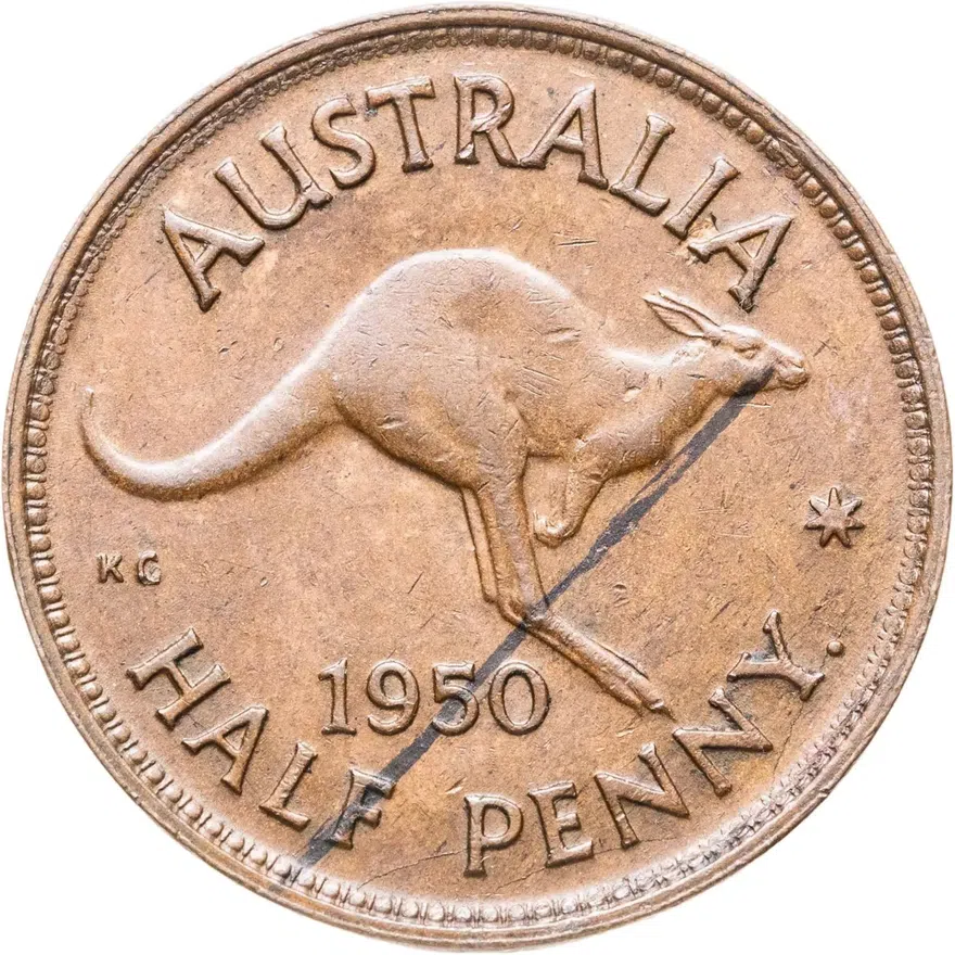 Австралия 1/2 пенни (penny) 1950, реверс