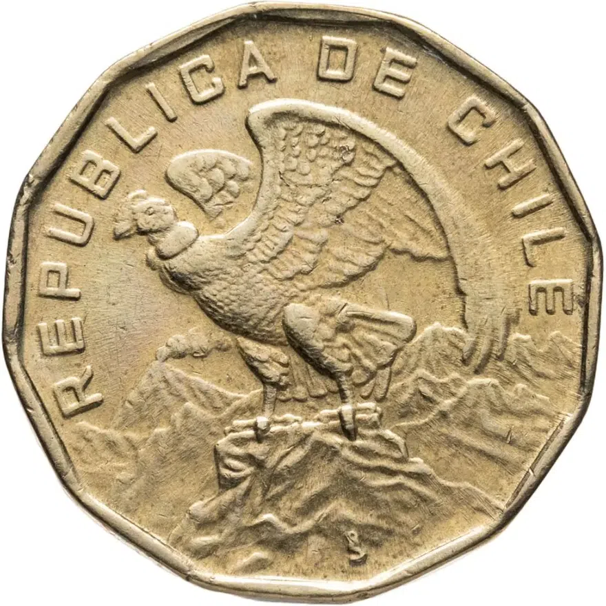 Чили 50 эскудо (escudos) 1974, реверс