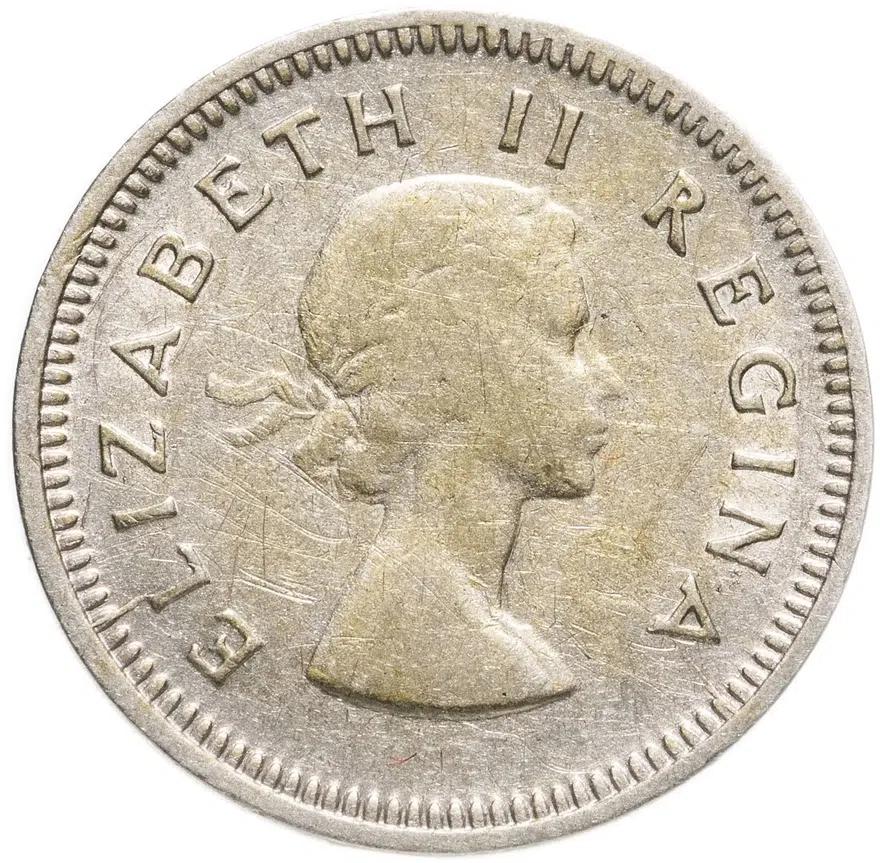 ЮАР 3 пенса (pence) 1957, реверс