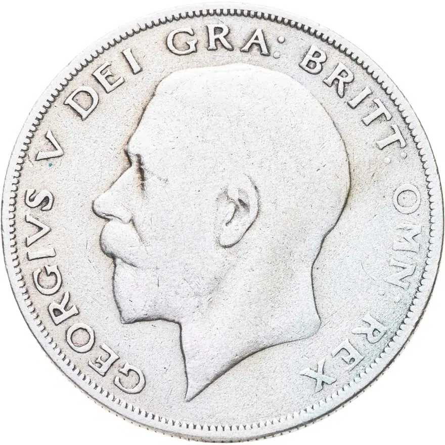 Великобритания 1/2 кроны (crown) 1921, аверс