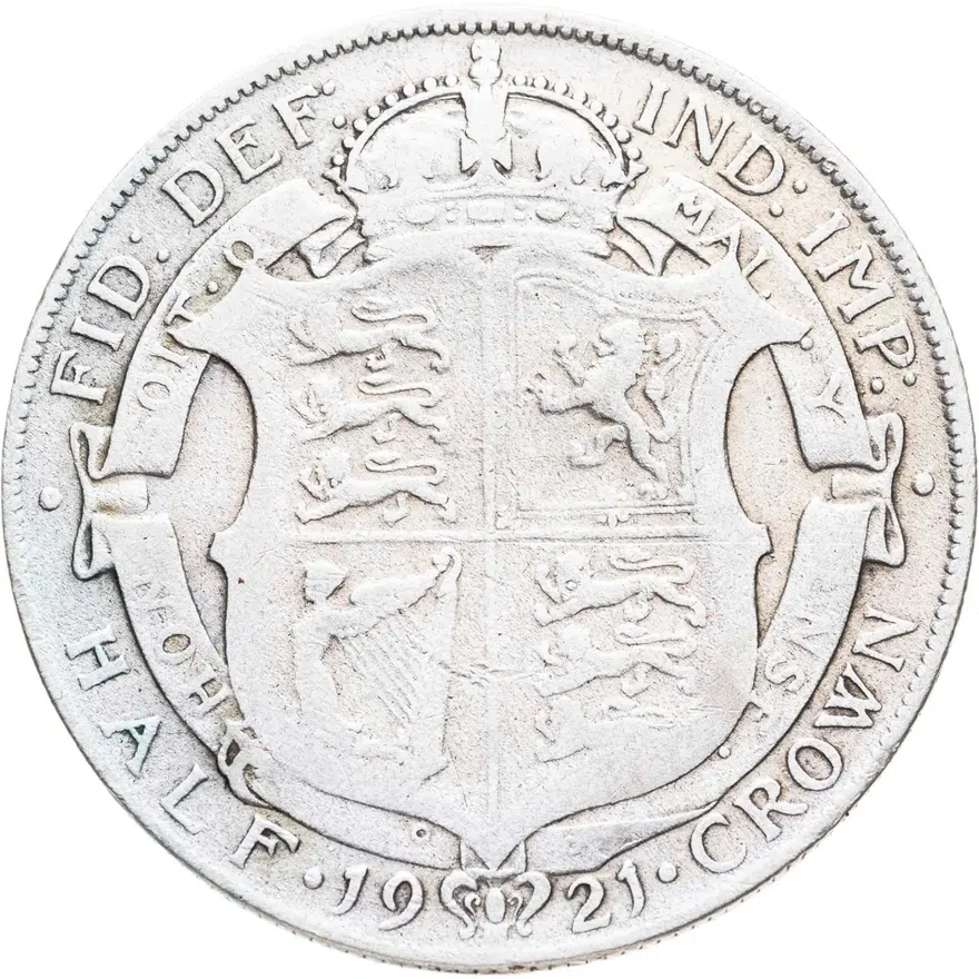 Великобритания 1/2 кроны (crown) 1921, реверс