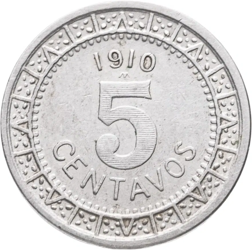 Мексика 5 сентаво (centavos) 1910