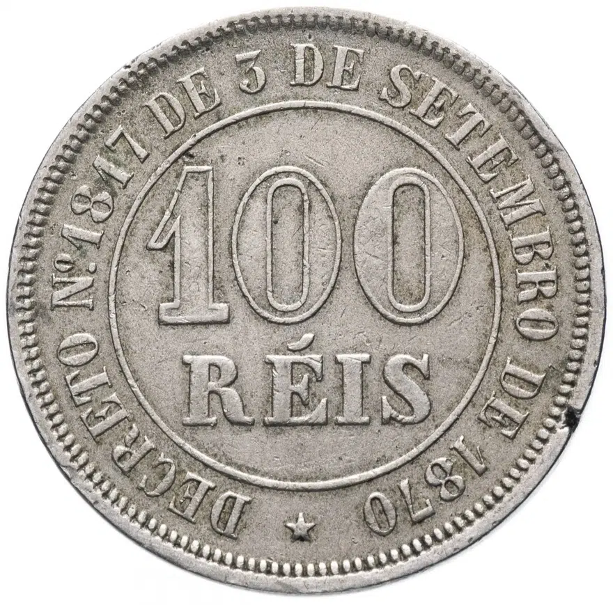 Бразилия 100 реалов (reis) 1883