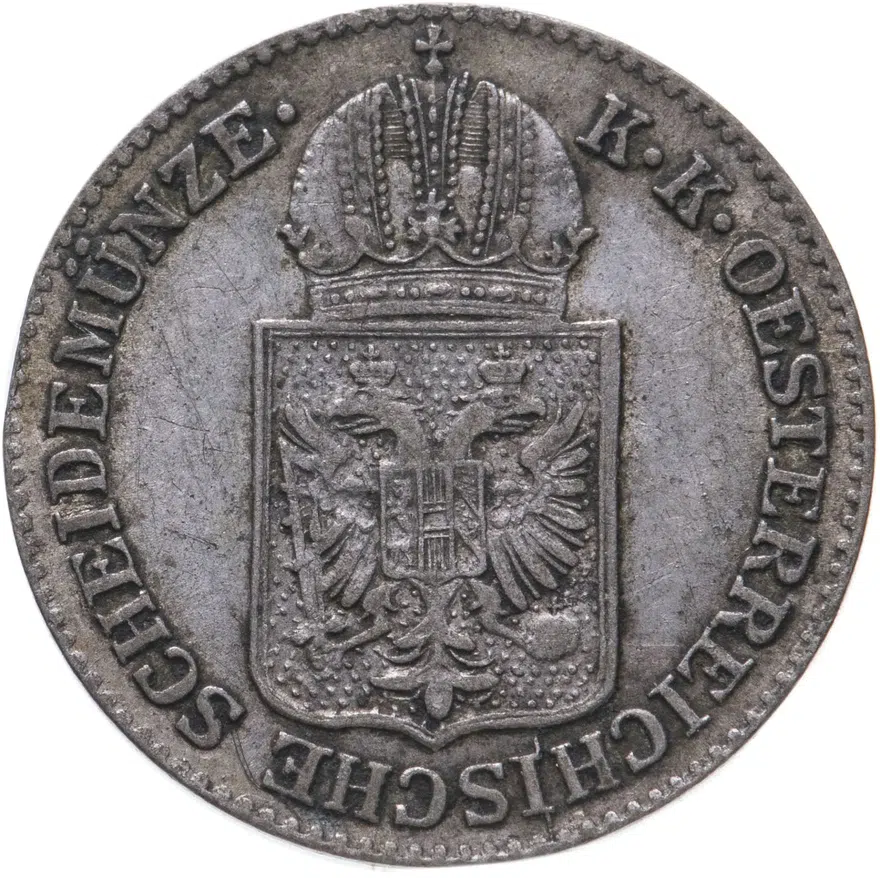 Австрия 6 крейцеров (kreuzer) 1849 A  знак монетного двора "A" - Вена, реверс