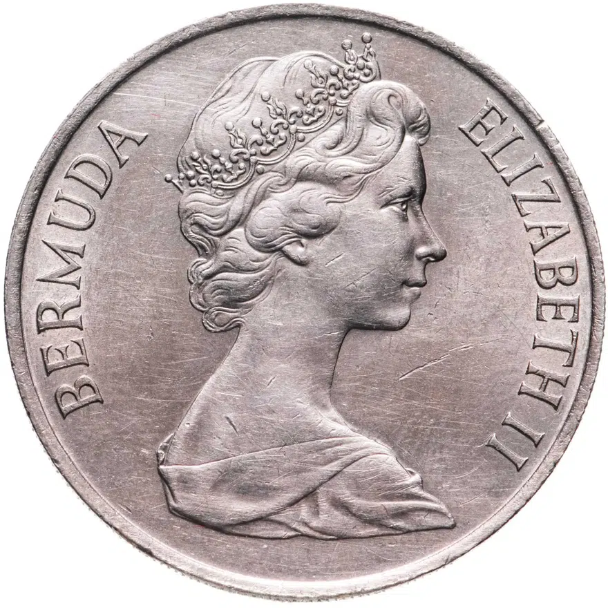 Бермуды 50 центов 1970, реверс