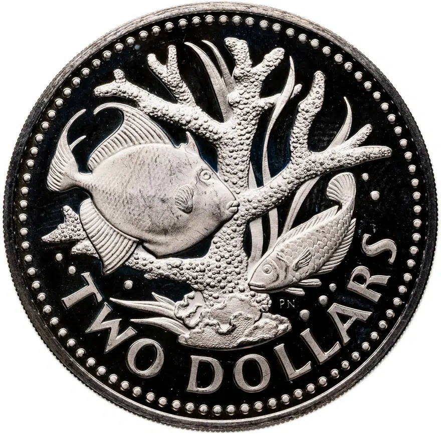 Барбадос 2 доллара (dollars) 1973
