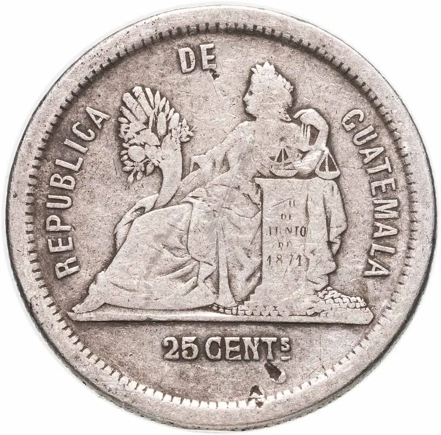 Гватемала 25 сентаво 1881