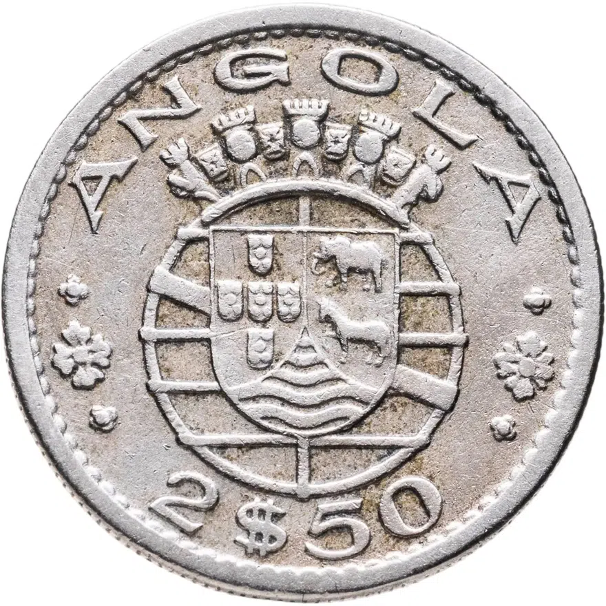 Ангола 2,5 эскудо (escudos) 1967, реверс