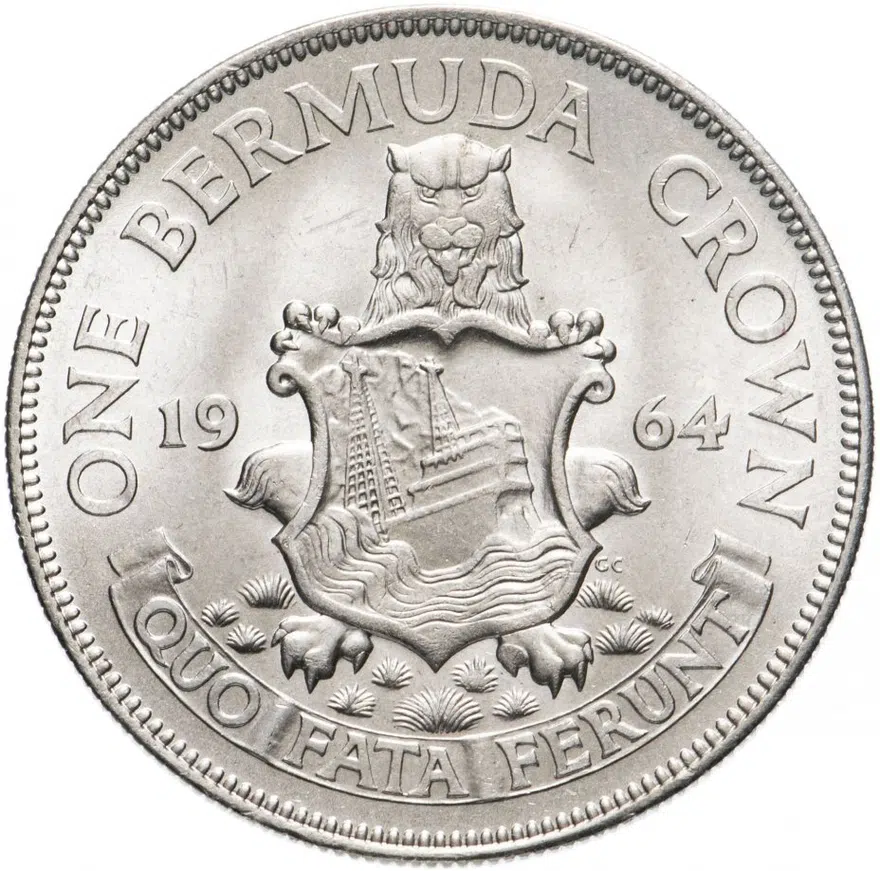 Бермуды 1 крона (crown) 1964, аверс
