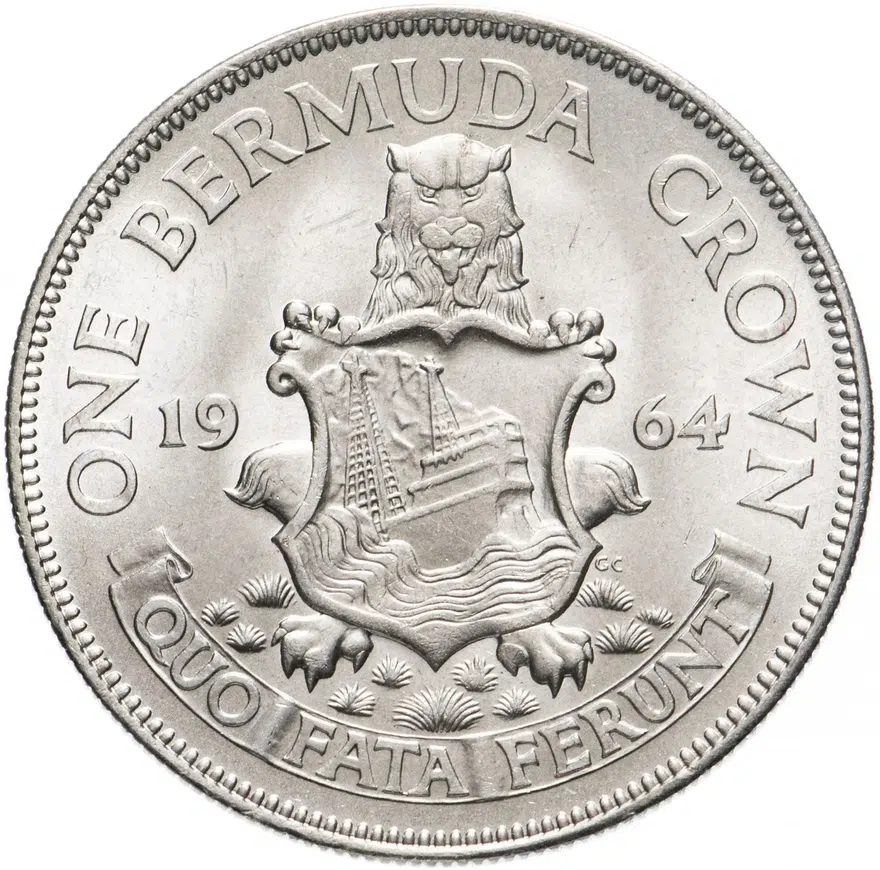 Бермуды 1 крона (crown) 1964, реверс