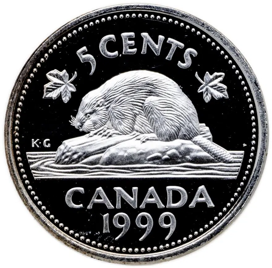 Канада 5 центов (cents) 1999 Proof, аверс