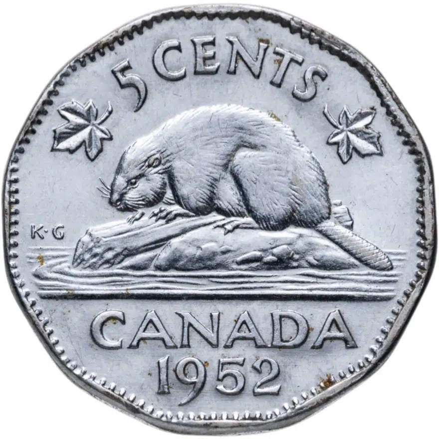 Канада 5 центов (cents) 1952, аверс