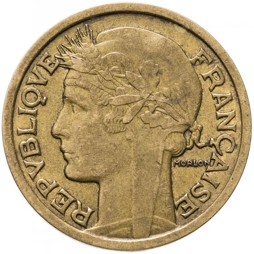 Франция 2 франка (francs) 1938, реверс