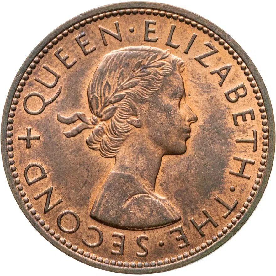 Новая Зеландия 1 пенни (penny) 1964, реверс