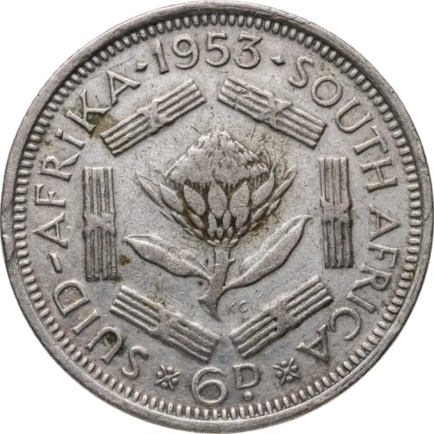 ЮАР 6 пенсов (pence) 1953