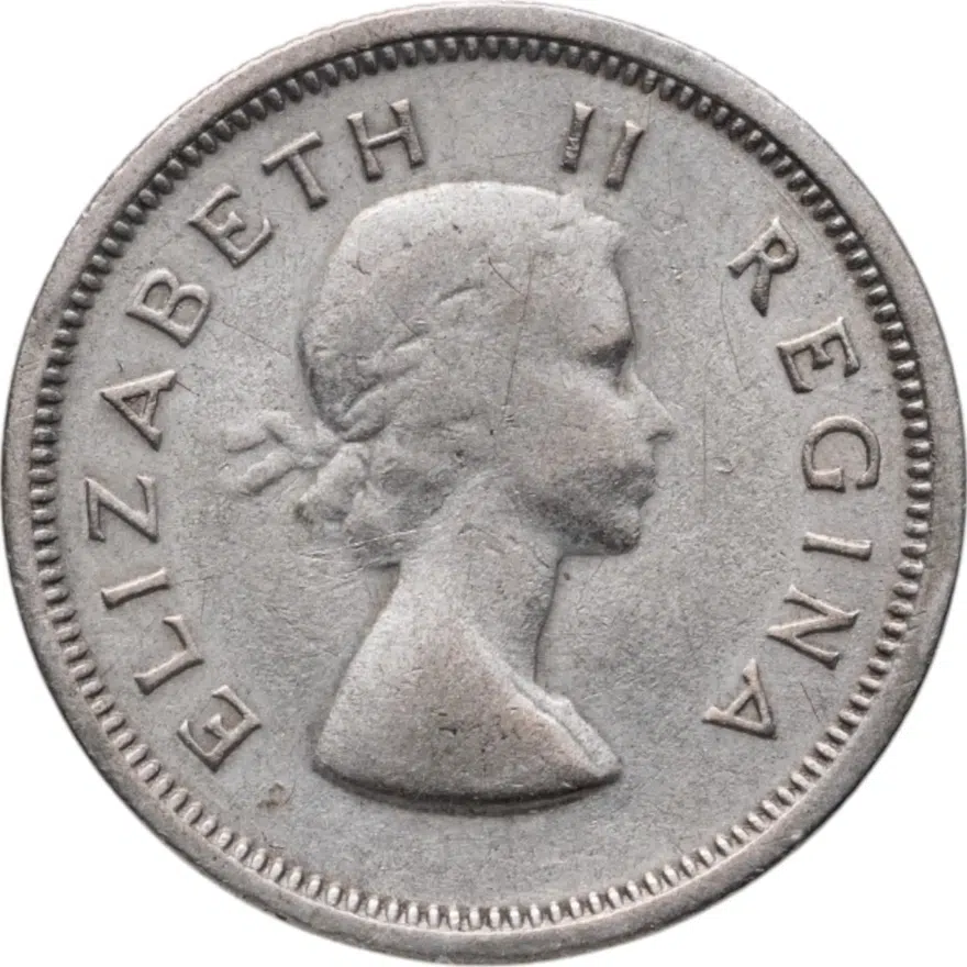 ЮАР 6 пенсов (pence) 1953, реверс