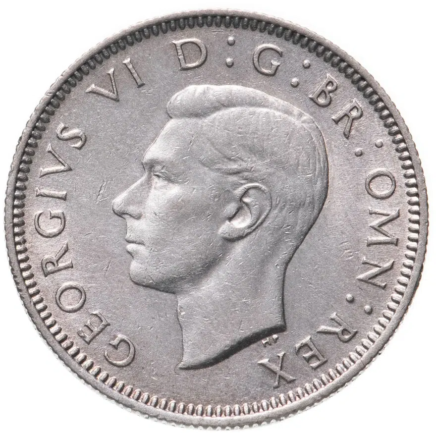 Великобритания 1 шиллинг (shilling) 1946   Шотландский шиллинг - лев, сидящий на короне, аверс
